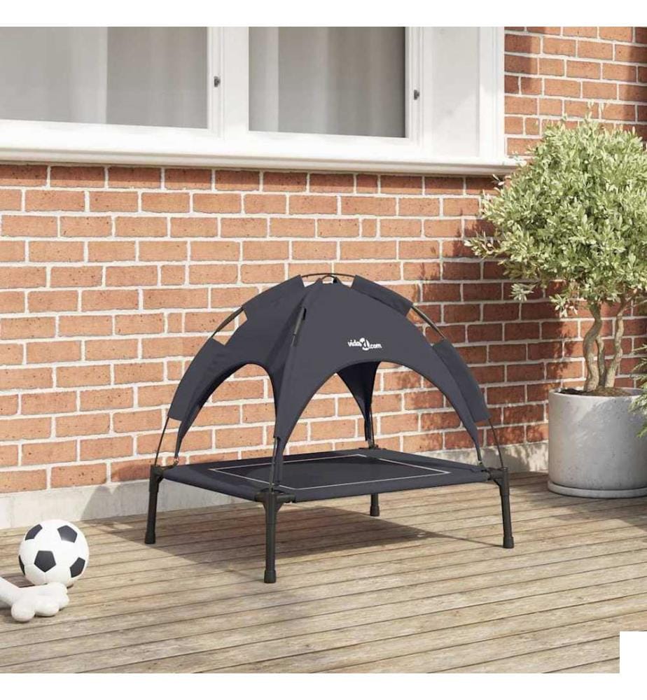 Lit pour Chien Noir 63 x 49,5 x 60 cm Acier