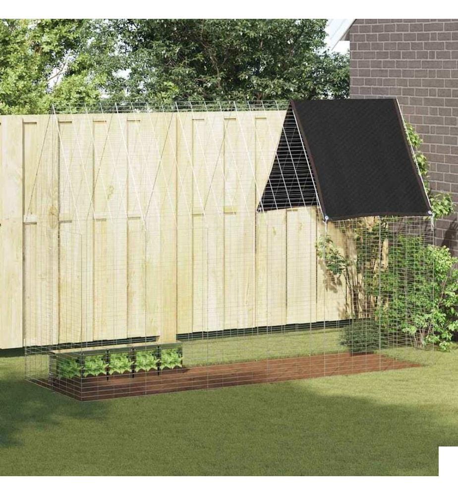 Cage pour lapins Argenté 300 x 100 x 210 cm Acier galvanisé