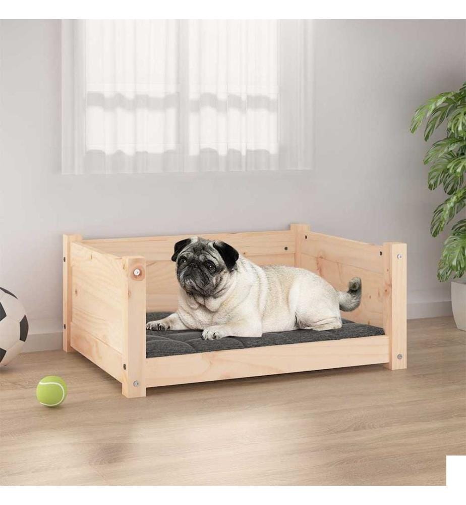 Lit pour chien 65,5 x 50,5 x 28 cm Bois de pin massif