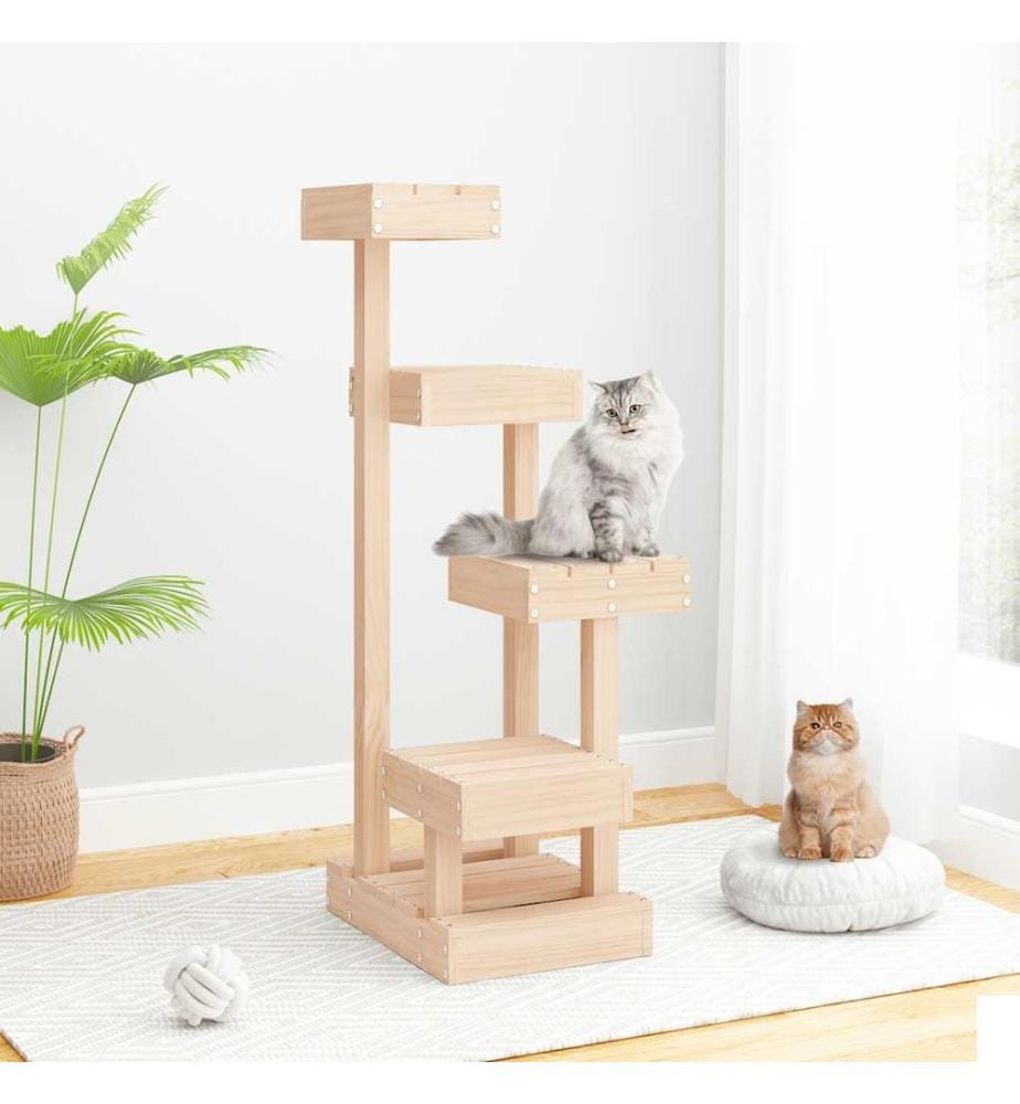 Arbre à chat 45,5x49x103 cm Bois de pin massif