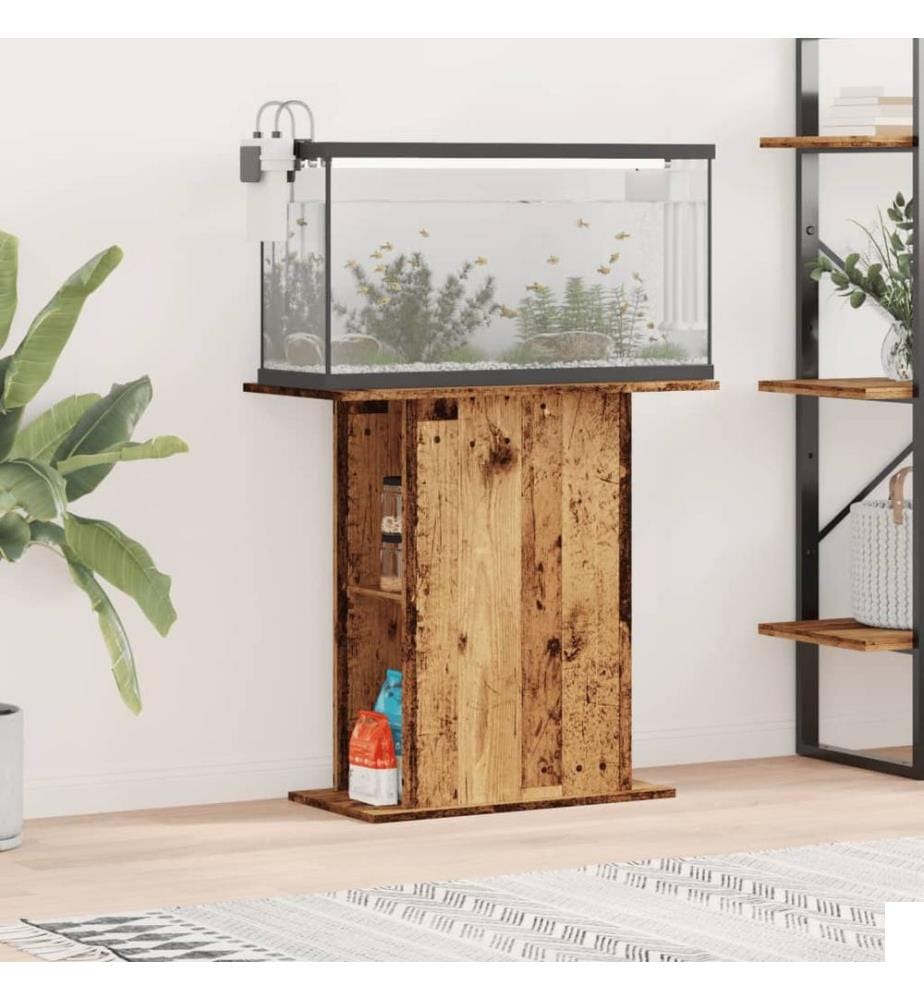 Support d'aquarium en bois ancien 36 x 75 x 72,5 cm Bois d'ingénierie