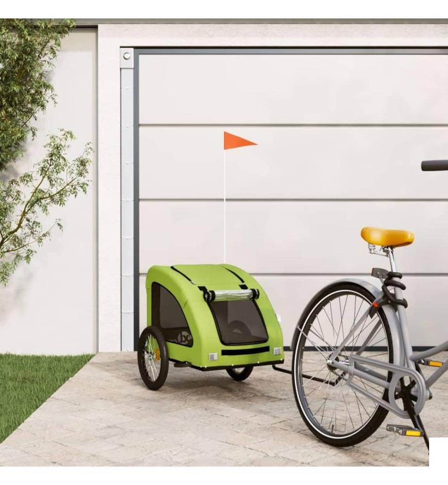 Remorque de vélo pour animaux de compagnie vert