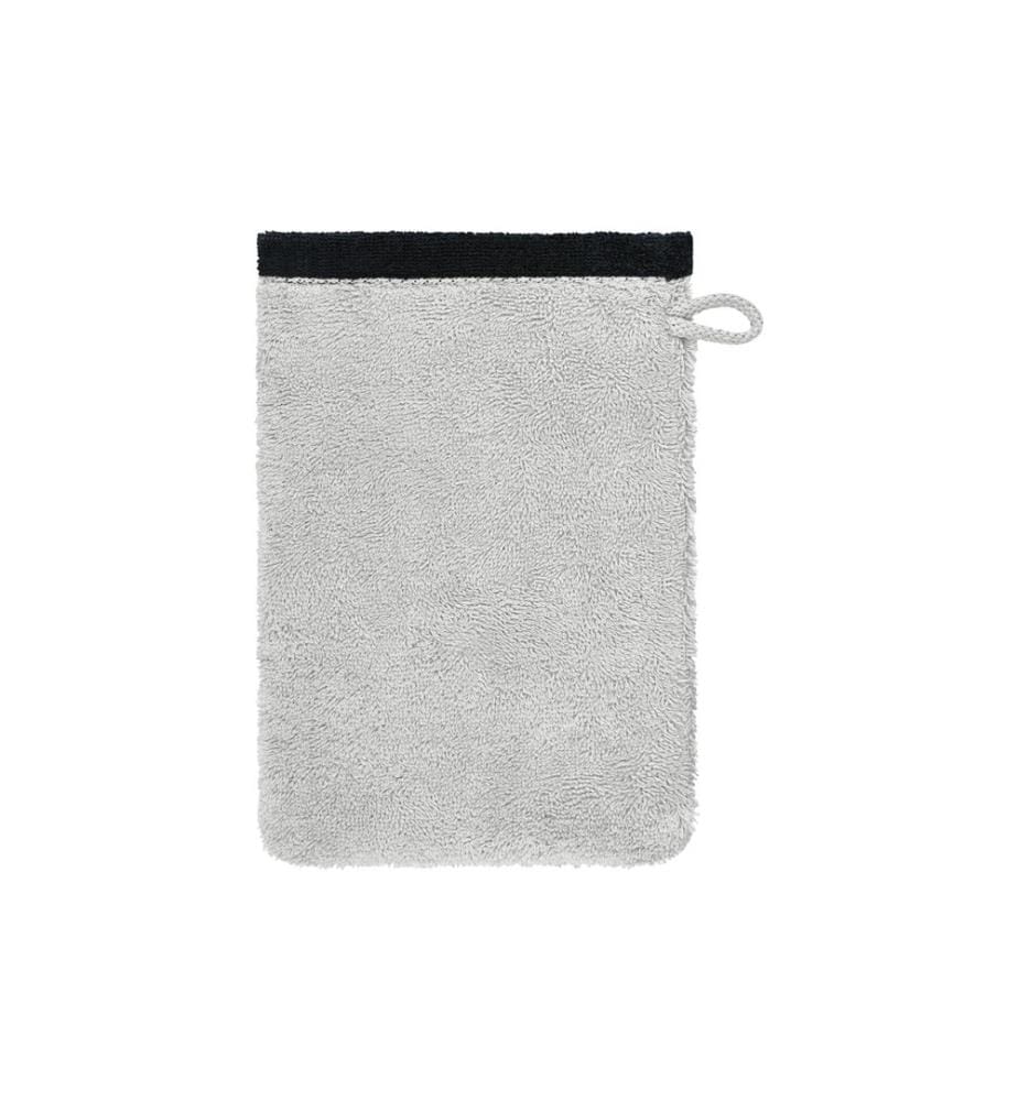 CAWÖ - Gant de toilette Lifestyle Splash 16 x 22 cm, platine/noir