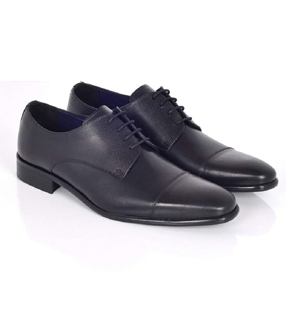 Derby en cuir noir