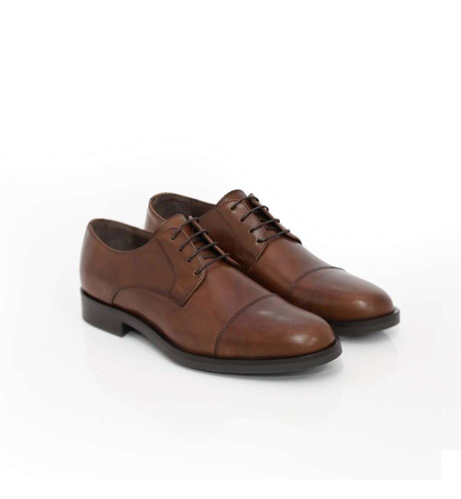 Derby en cuir marron clair