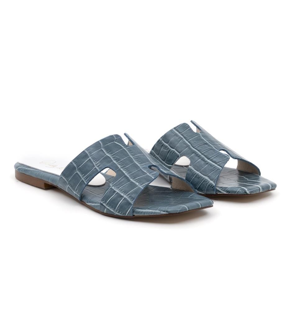 Sandales en cuir - Bleu