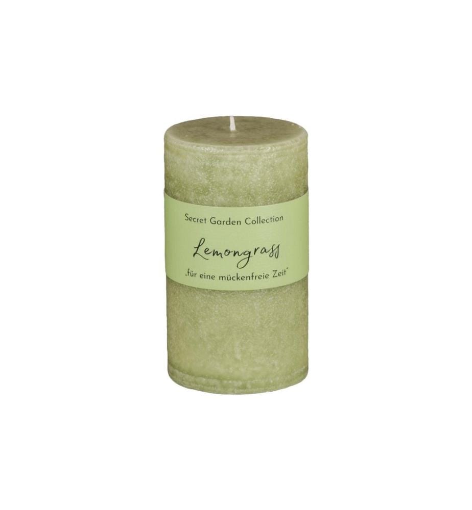 SCHULTHESS KERZEN - Bougie cylindrique Secret Garden Lemongrass 12 cm