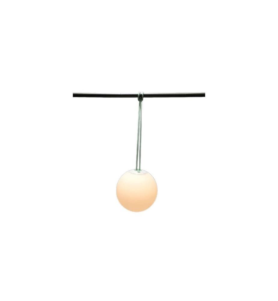 DAMECO - Lampe LED à suspendre Extérieur blanc D20 cm, 3000 Kelvin, 80 lm, 4W