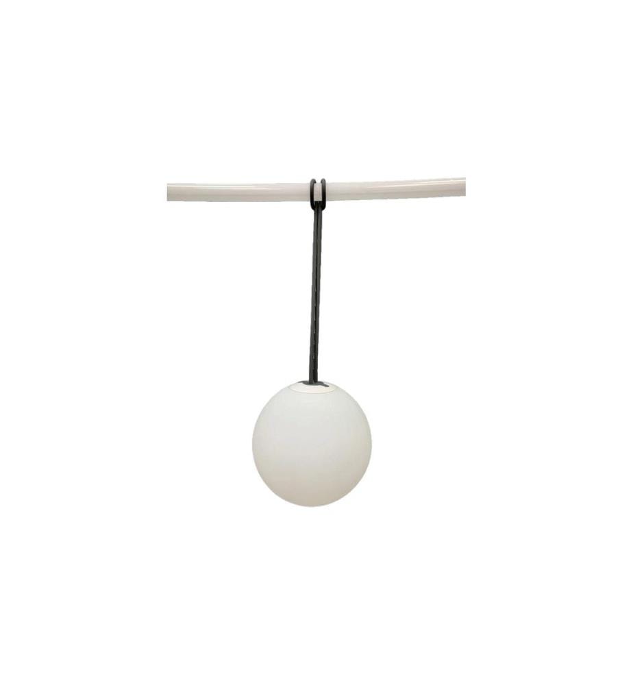 DAMECO - Lampe LED à suspendre Extérieur blanc D20 cm,3000 Kelvin, 80 lm, 4W