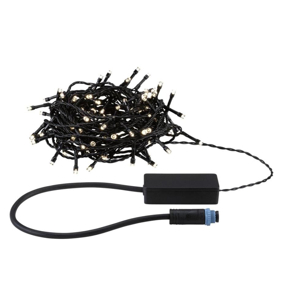PAULMANN - Guirlande lumineuse LED Plug & Shine Yuna 12.4 m, WW, noir