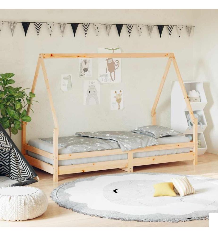 Cadre de lit pour enfant 90x190 cm Bois de pin massif