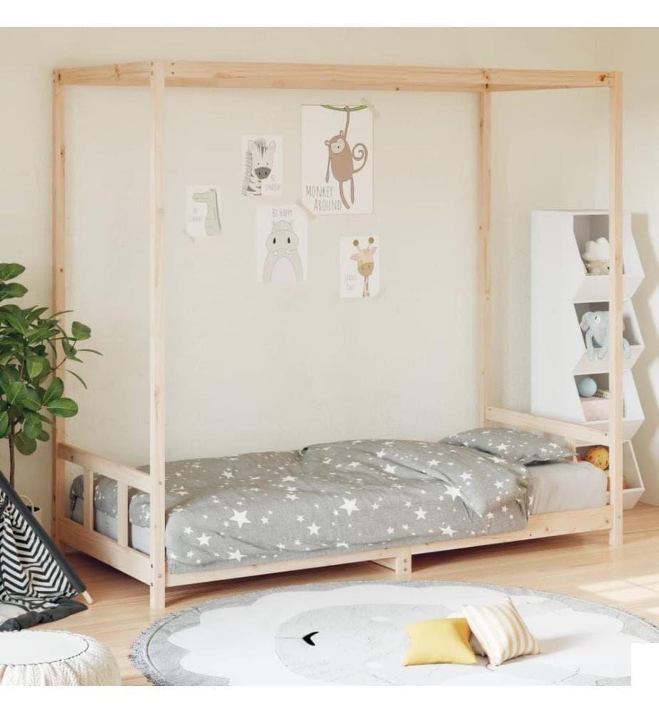Cadre de lit pour enfant 90x190 cm Bois de pin massif