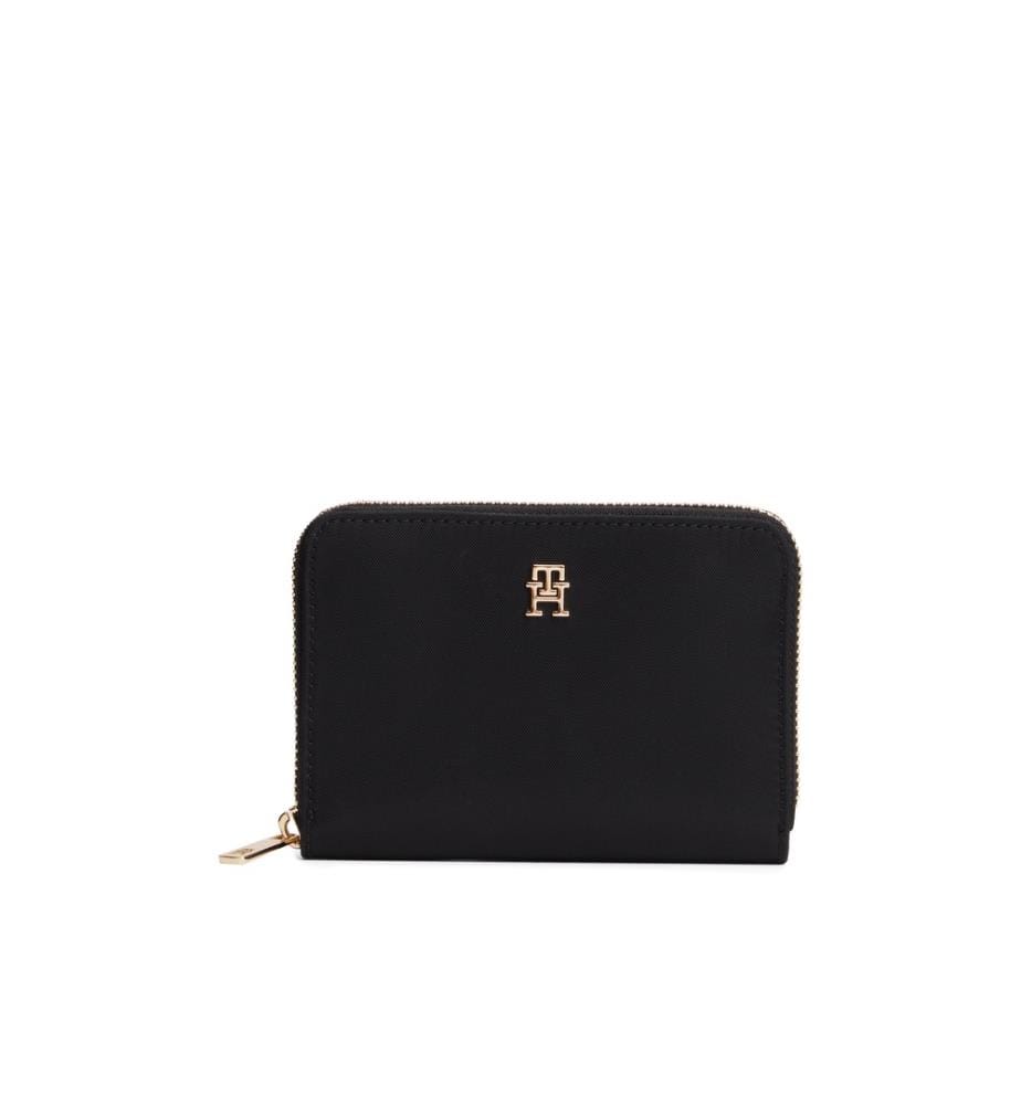 Portefeuille zippé à monogramme - Noir