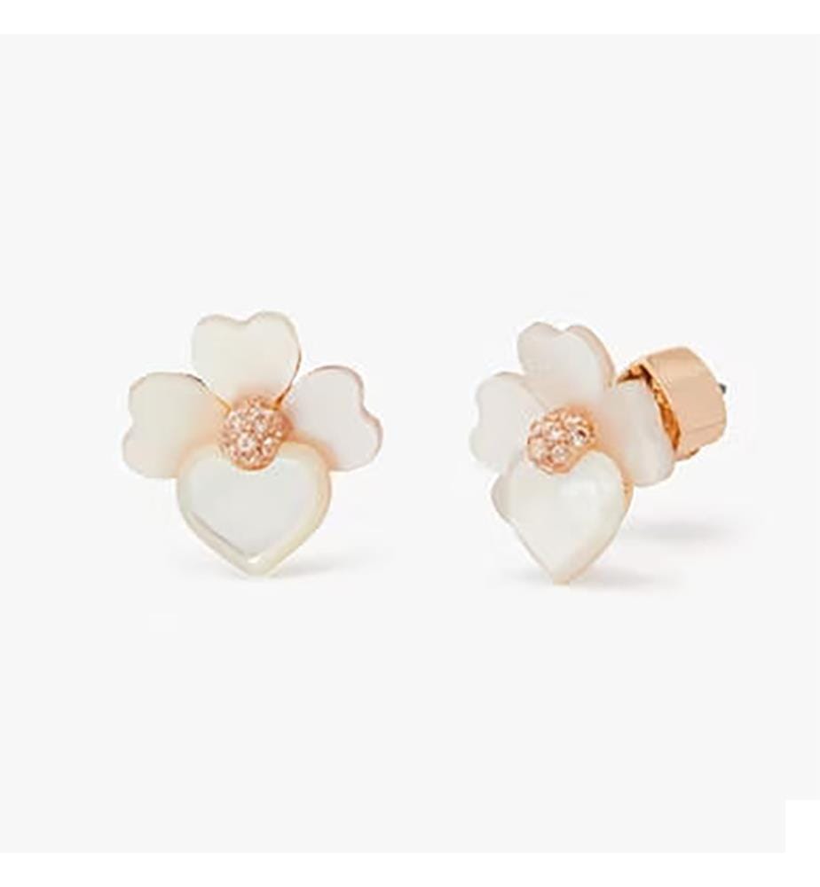 Boucles d'oreilles Precious Pansy - Crème