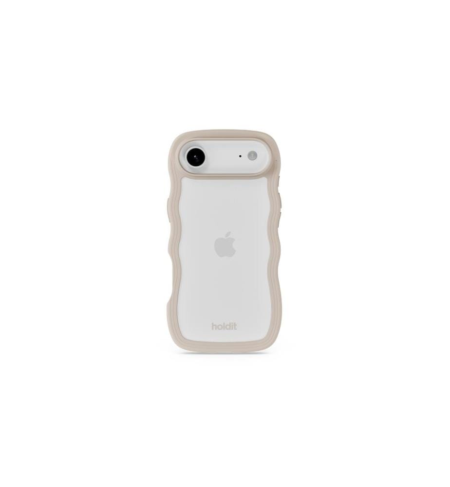 HOLDIT - Coque arrière Wavy iPhone Air Transparent/Beige