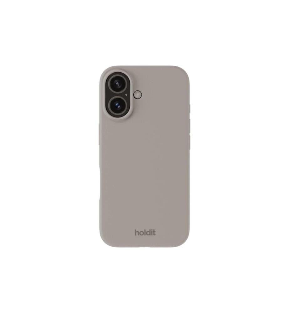 HOLDIT - Coque arrière Silicone iPhone 16 Plus Taupe