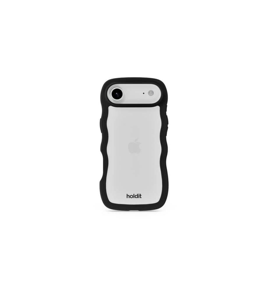 HOLDIT - Coque arrière Wavy iPhone Air Transparent/Noir