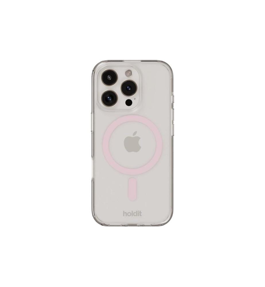 HOLDIT - Coque arrière MagSafe iPhone 16 Pro Max Transparent/Rose