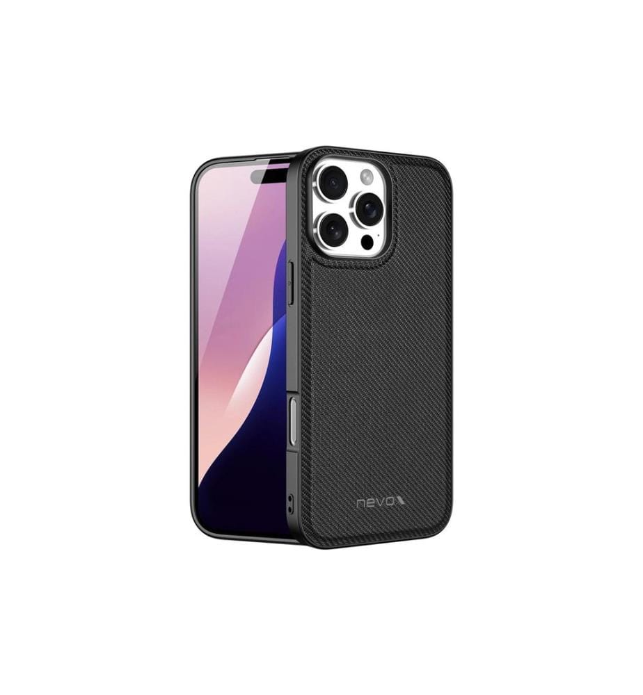 NEVOX - Coque arrière StyleShell Nylo iPhone 16 Pro Max Noir