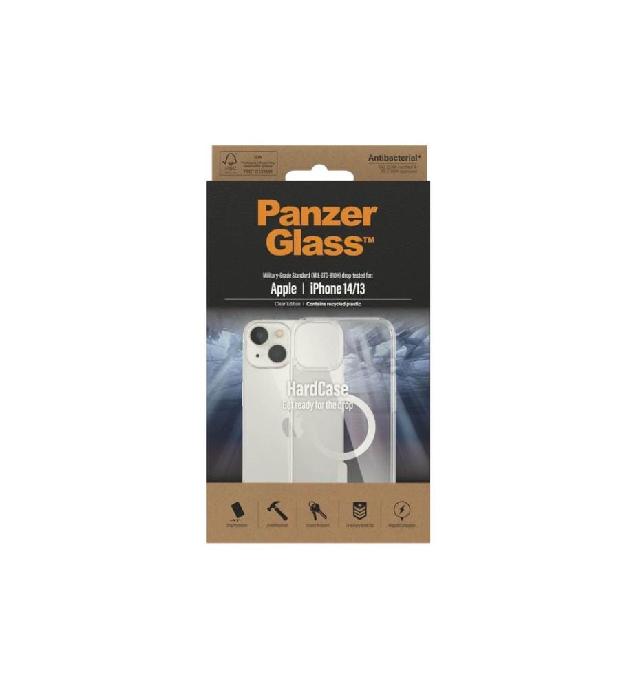 PANZERGLASS - Coque arrière Hard Case MagSafe iPhone 14 Transparent