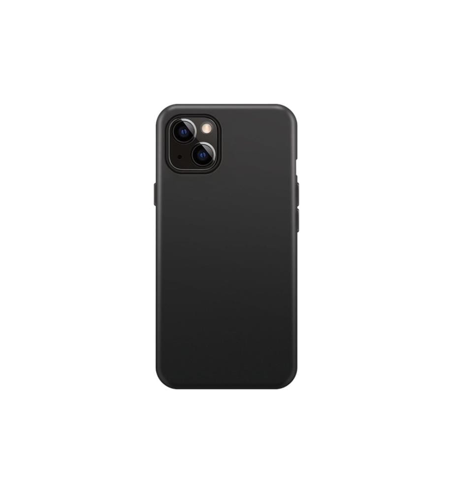 XQISIT - Coque arrière Silicone Case AB iPhone 14 Plus Noir
