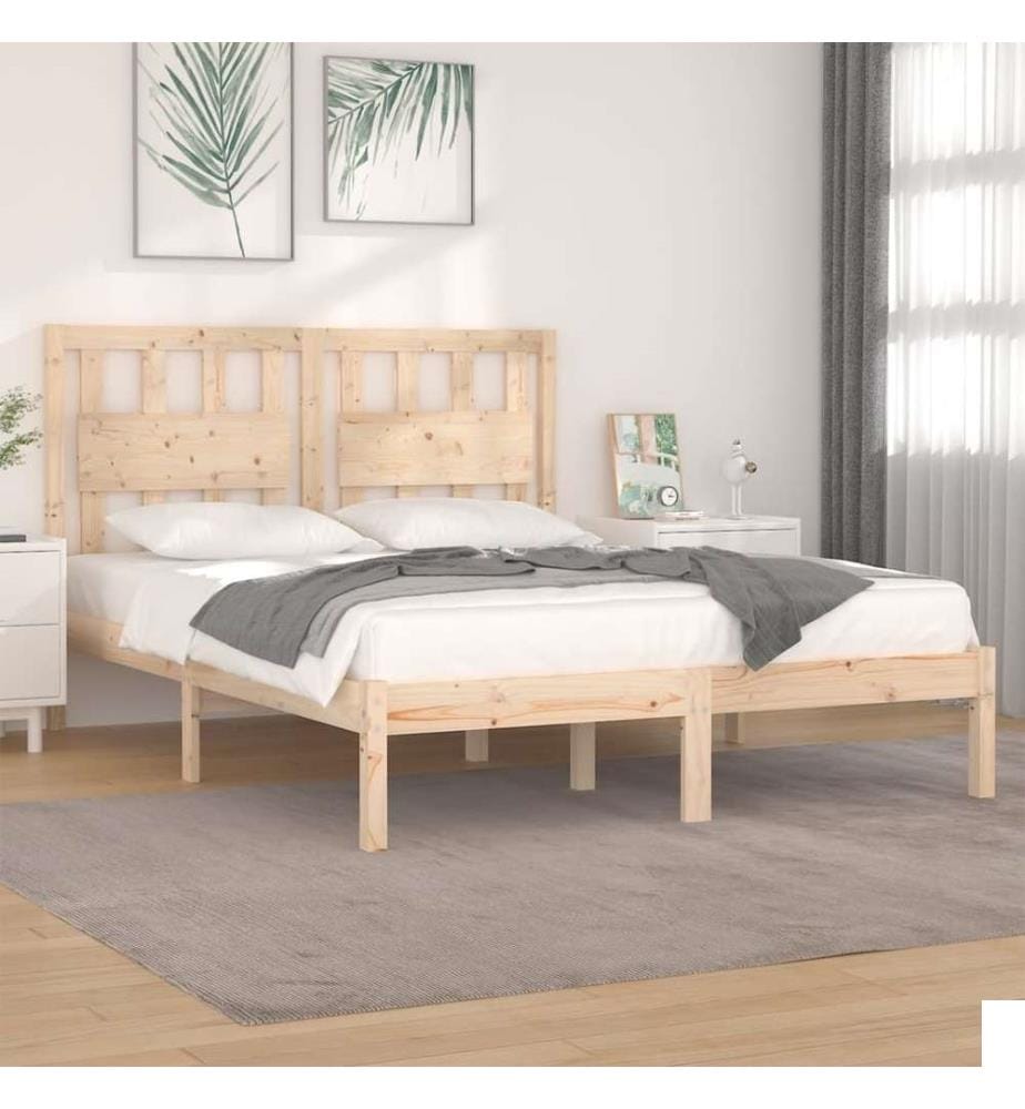 Cadre de lit bois de pin massif 180x200 cm super king