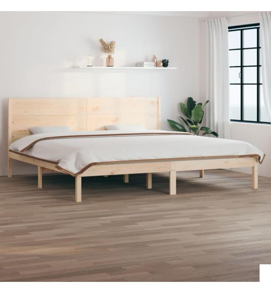 Cadre de lit Bois de pin massif 200x200 cm