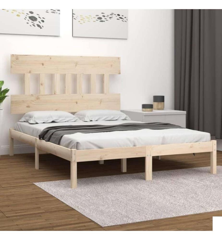 Cadre de lit Bois massif 120x200 cm