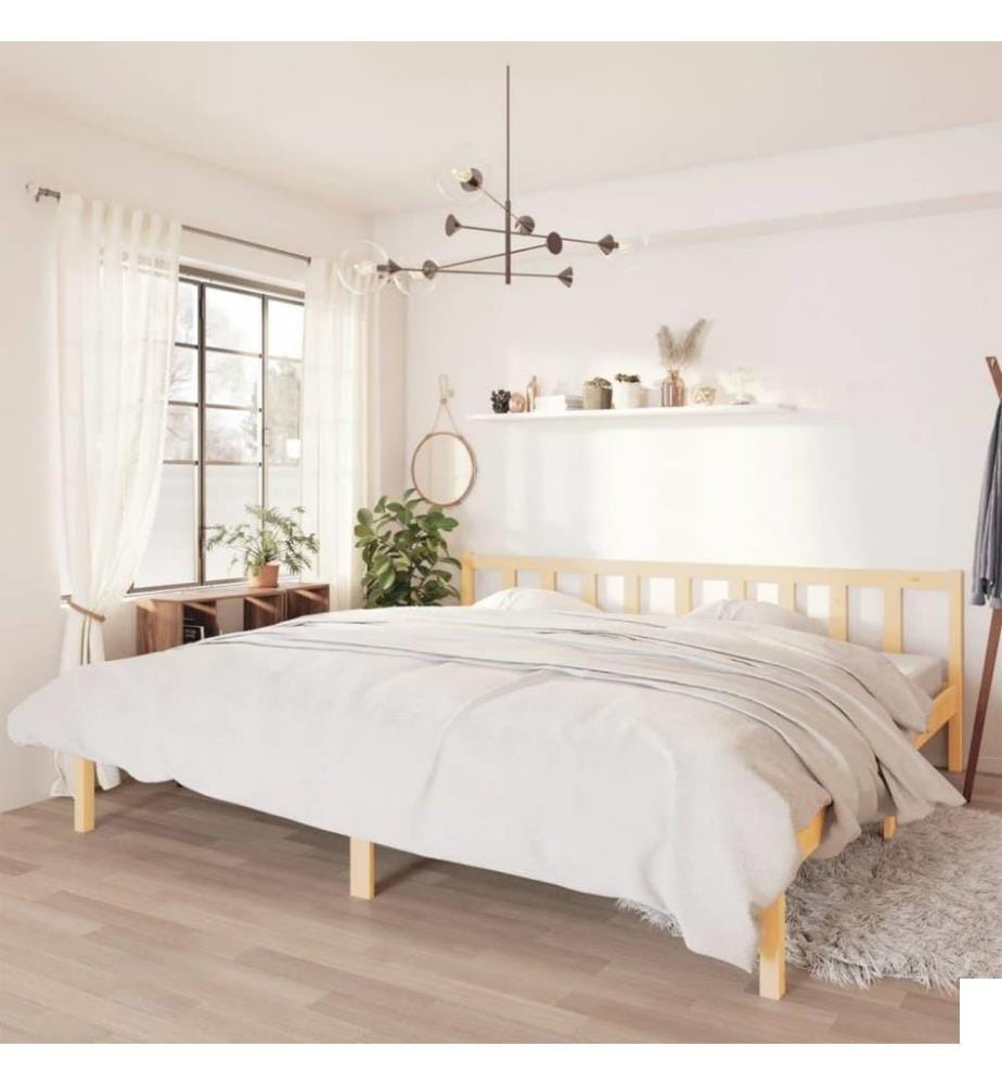 Cadre de lit Bois de pin massif 180x200 cm Super King