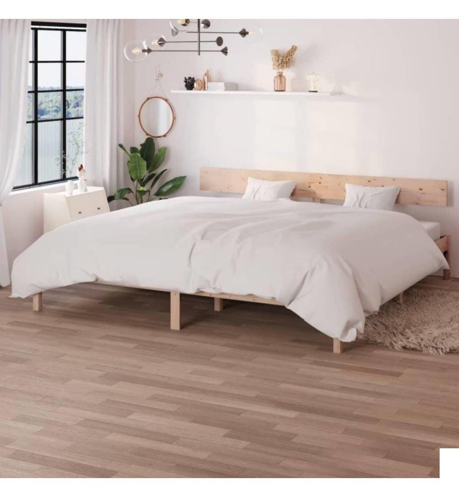Cadre de lit Bois de pin massif 180x200 cm UK Super King