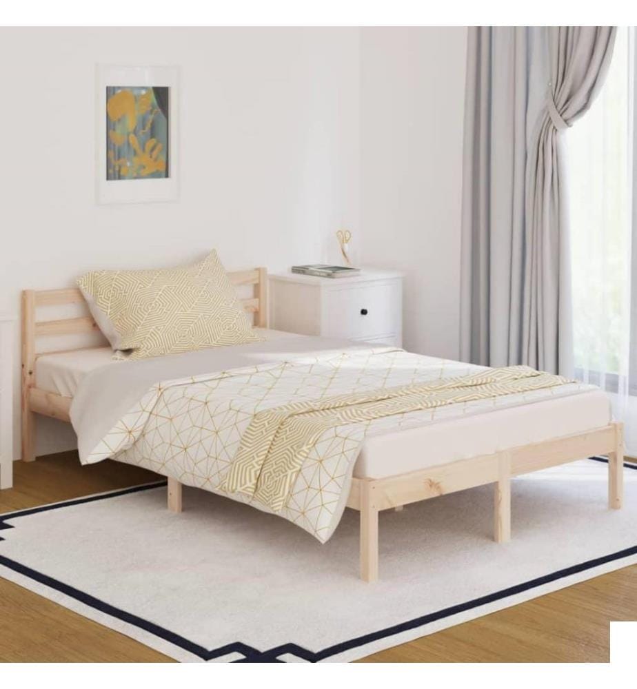 Cadre de lit Bois de pin massif 120x200 cm