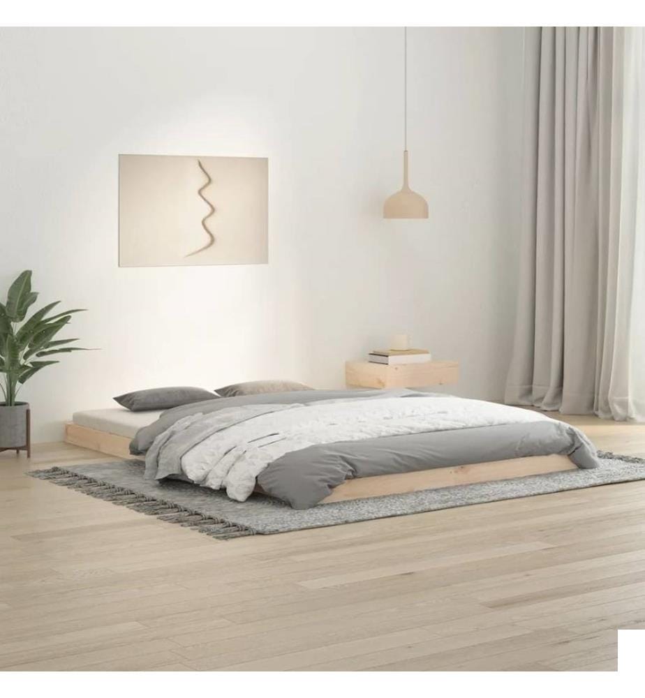 Cadre de lit 140x200 cm bois de pin massif
