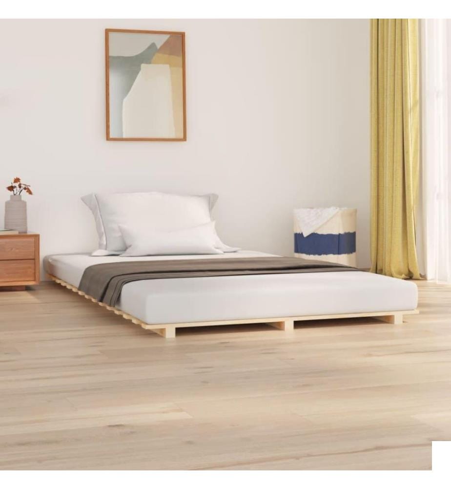 Cadre de lit 140x200 cm Bois de pin massif