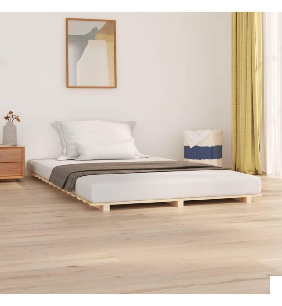Cadre de lit 140x190 cm Bois de pin massif