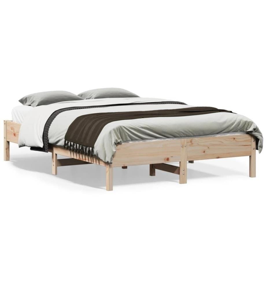 Cadre de lit 120x190 cm Bois de pin massif