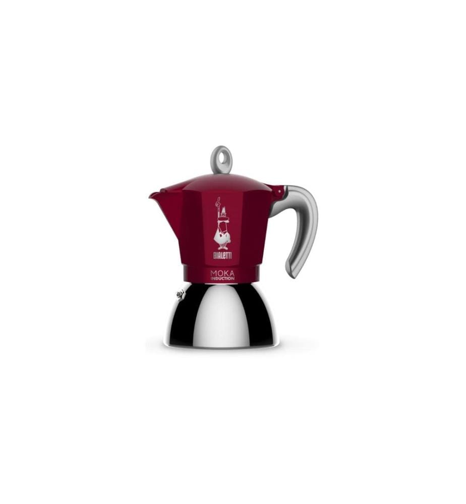 BIALETTI - Cafetière italienne New Moka Induktion 6 tasses, Rouge