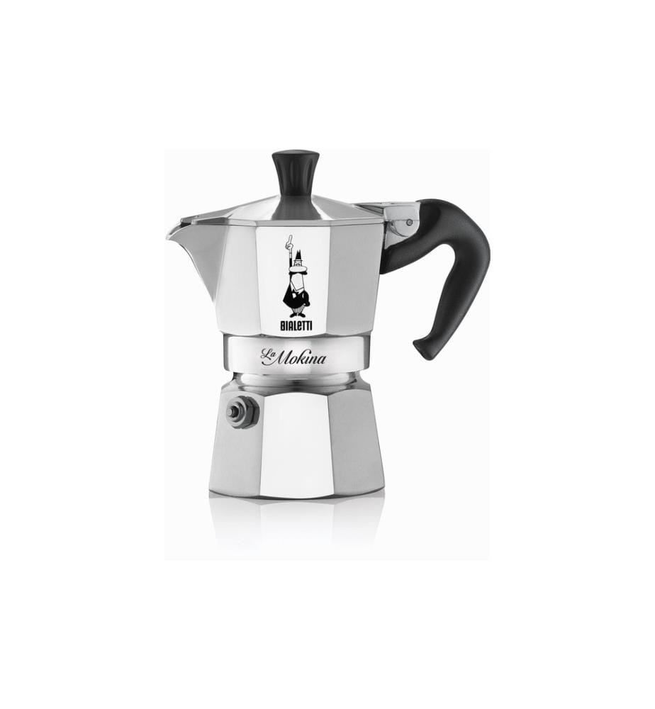 BIALETTI - Cafetière italienne La Mokina 0.5 tasses, Argenté