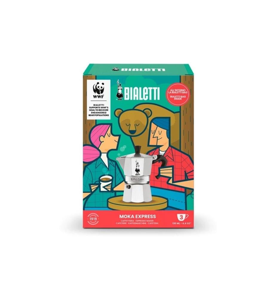 BIALETTI - Cafetière italienne Moka Express & Shopper 3, Argenté