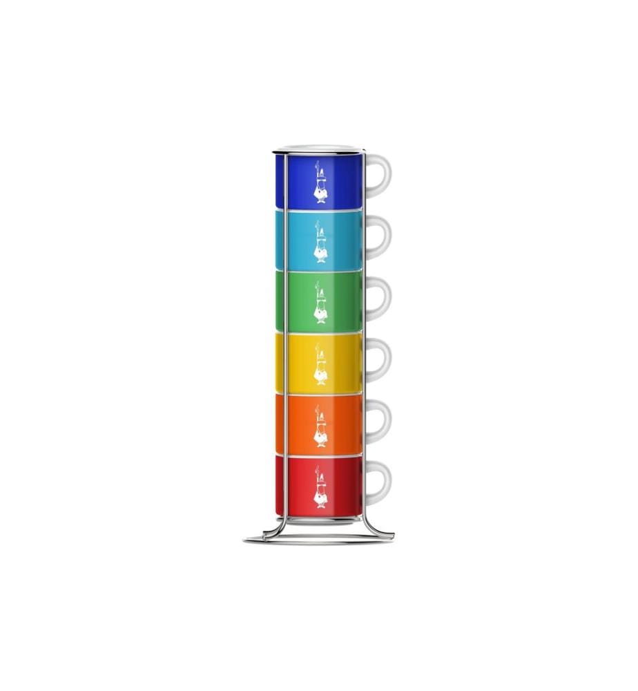BIALETTI - Tasse à expresso Color 65 ml, 6 pièces, Multicolore