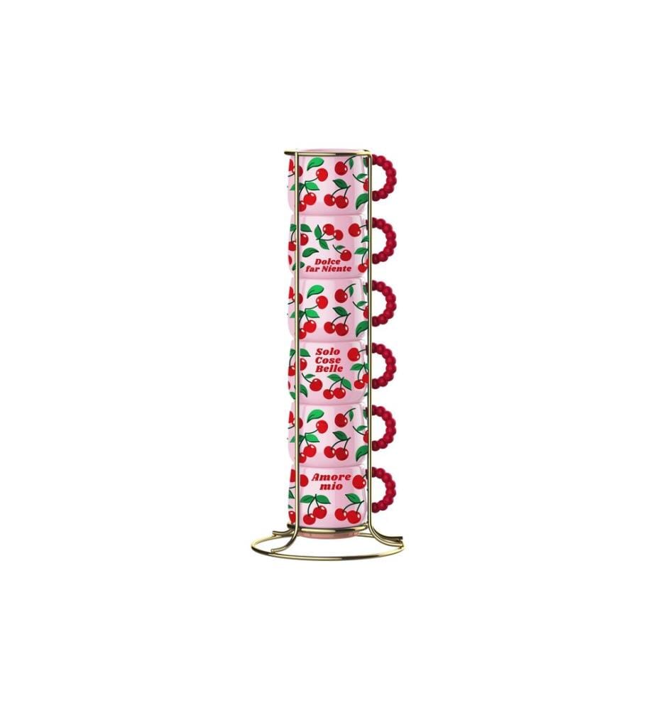 BIALETTI - Tasse à expresso Set Cherries 60 ml, 1 Pièce/s, Multicolore