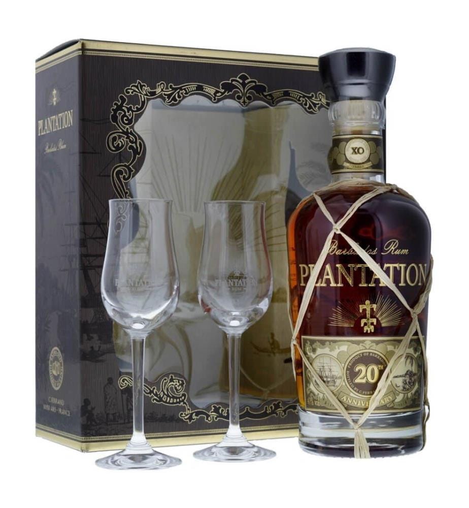 Rum Plantation Barbados XO Extra Old 20th Anniversary Set - 70 cl & 2 Verres