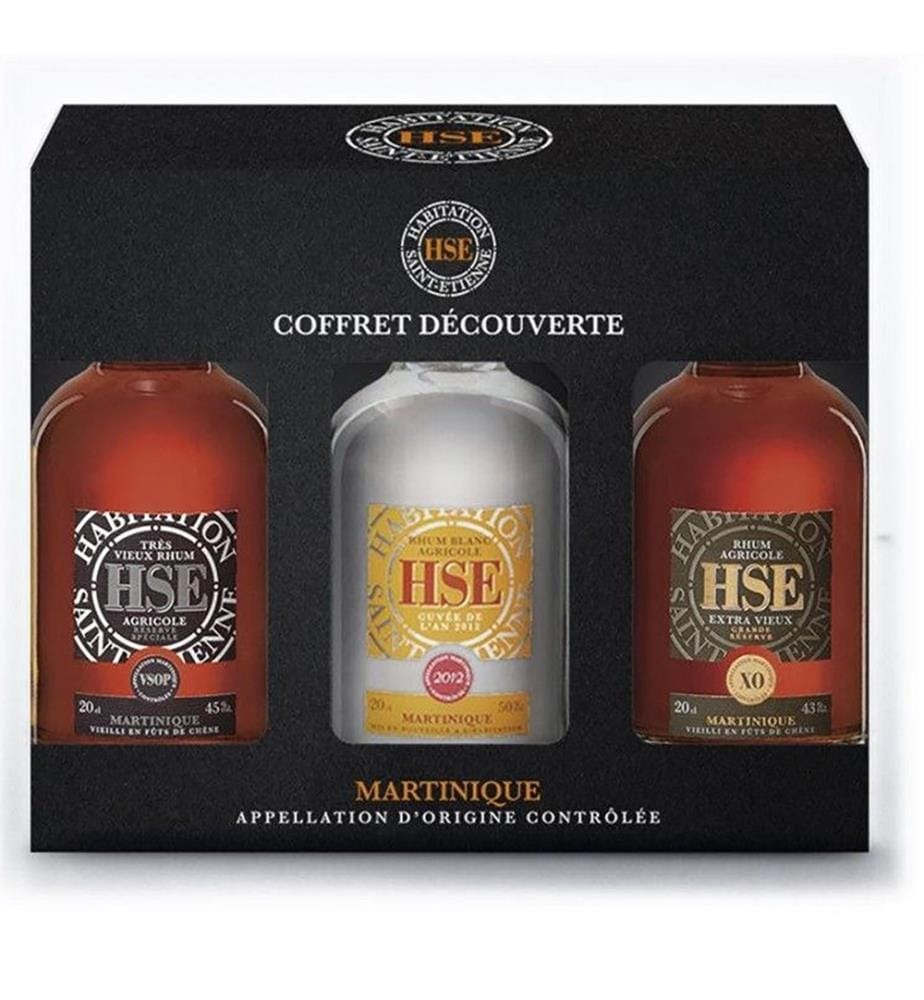 Lot de 3 : Rhum HSE Habitation St. Etienne Dégustation - 3 x 20 cl