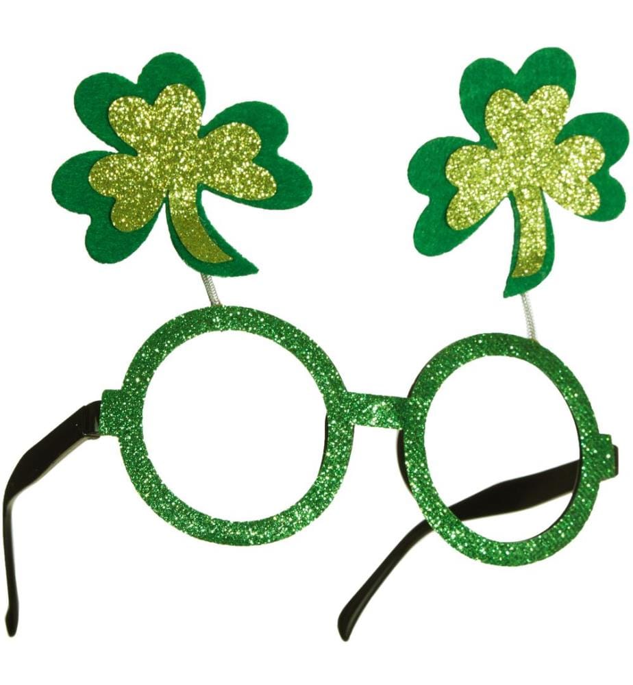 Lunettes fantaisie avec trèfles pour la Saint-Patrick