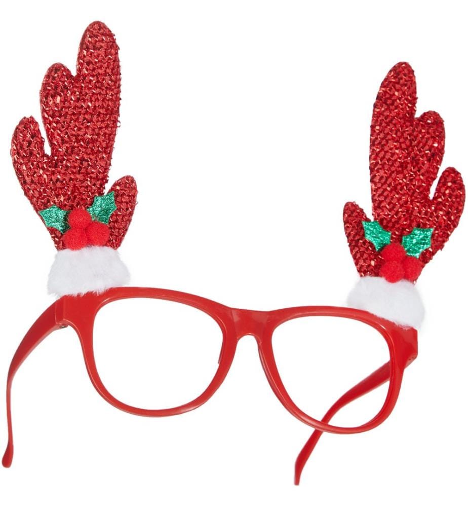 Lunettes fantaisies bois de rennes du Père Noël