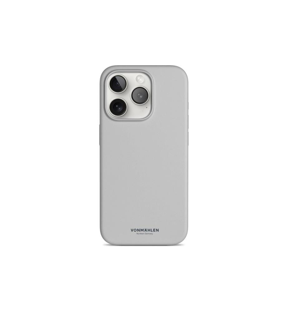 Vonmählen - Coque arrière Eco Silicone iPhone 15 Pro Light Gray