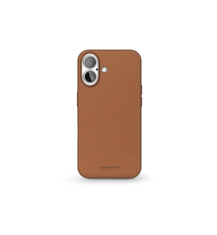 Vonmählen - Coque arrière Like Leather iPhone 16 Plus Brun