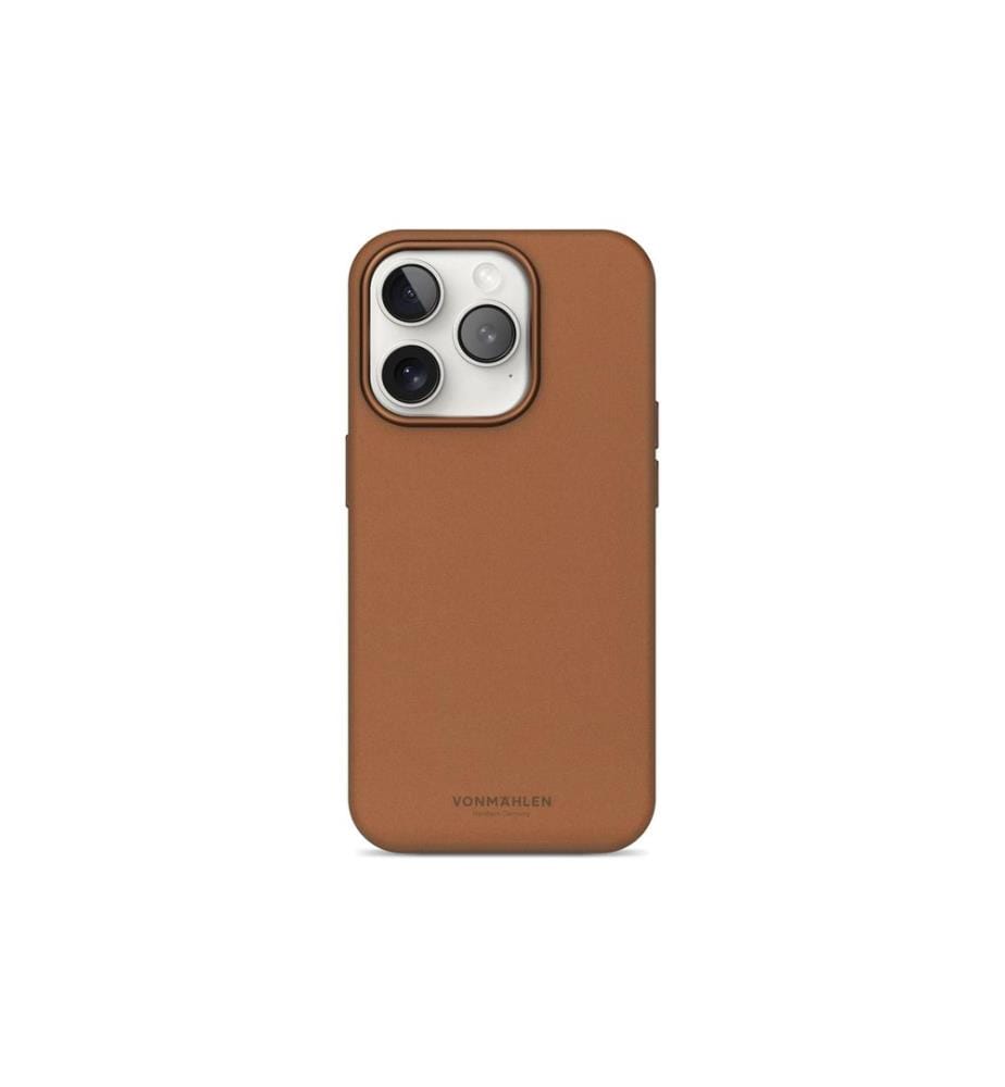 Vonmählen - Coque arrière Like Leather iPhone 16 Pro Max Brun