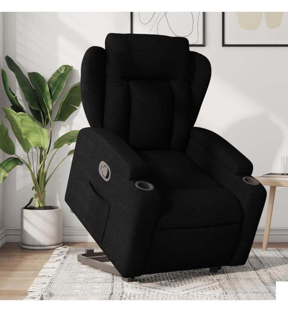 Fauteuil inclinable noir tissu