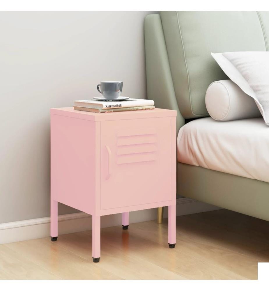 Table de chevet Rose 35x35x51 cm Acier
