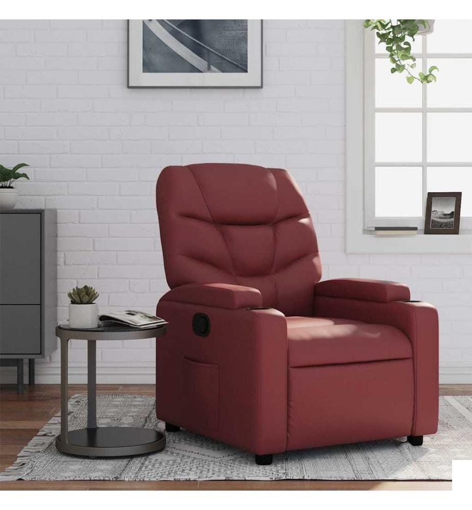 Fauteuil inclinable Rouge bordeaux Similicuir